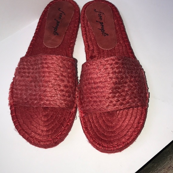 NWOT Free People Beach Fro t Espadrille in Red - Picture 7 of 8